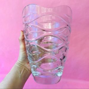 Vintage large crystal vase
